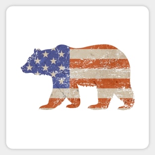 Patriotic Grizzly Bear Logo Sticker